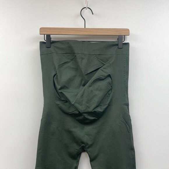 BLANQI Everyday Maternity High Rise Support 7/8 Ankle Leggings Green Large - Picture 4 of 9